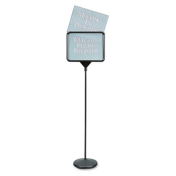 Quartet® Sign(ware) Pedestal Sign, 14 X 11, Assorted Signage, Black Frame freeshipping - TVN Wholesale
